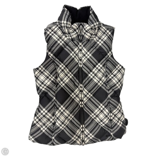 Vest Puffer & Quilted By Eddie Bauer In Plaid Pattern, Size: Xs