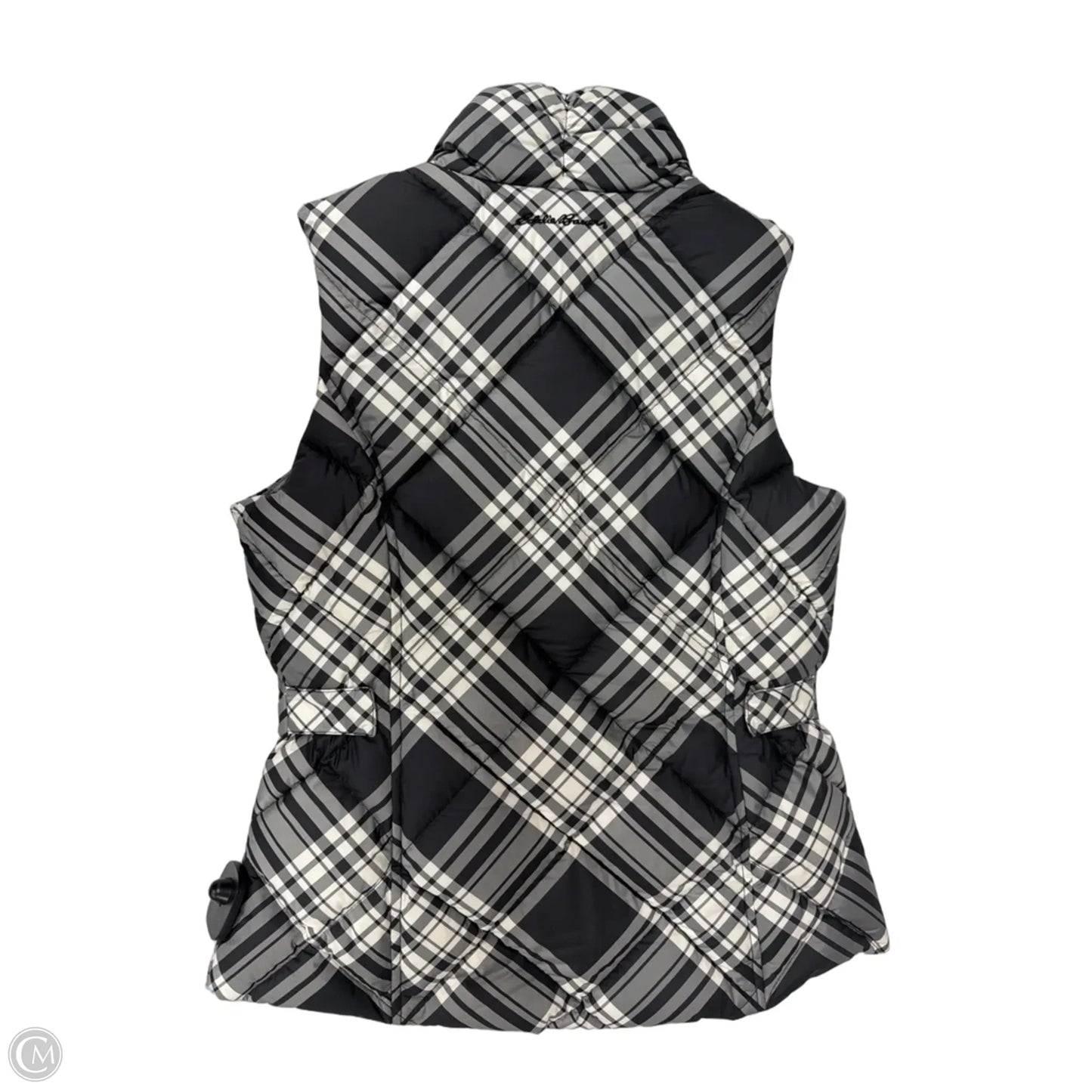 Vest Puffer & Quilted By Eddie Bauer In Plaid Pattern, Size: Xs