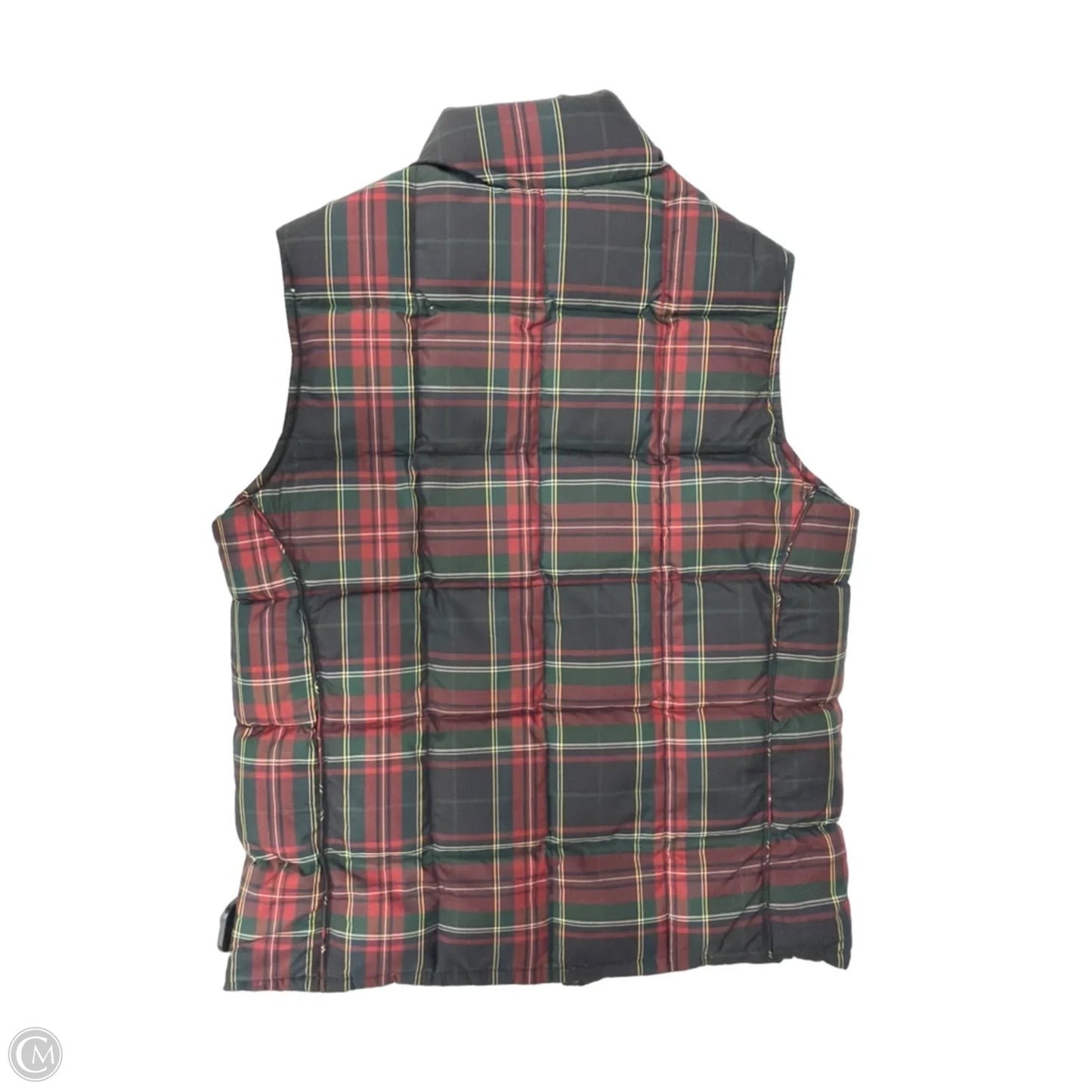 Vest Puffer & Quilted By Eddie Bauer In Plaid Pattern, Size: Xs
