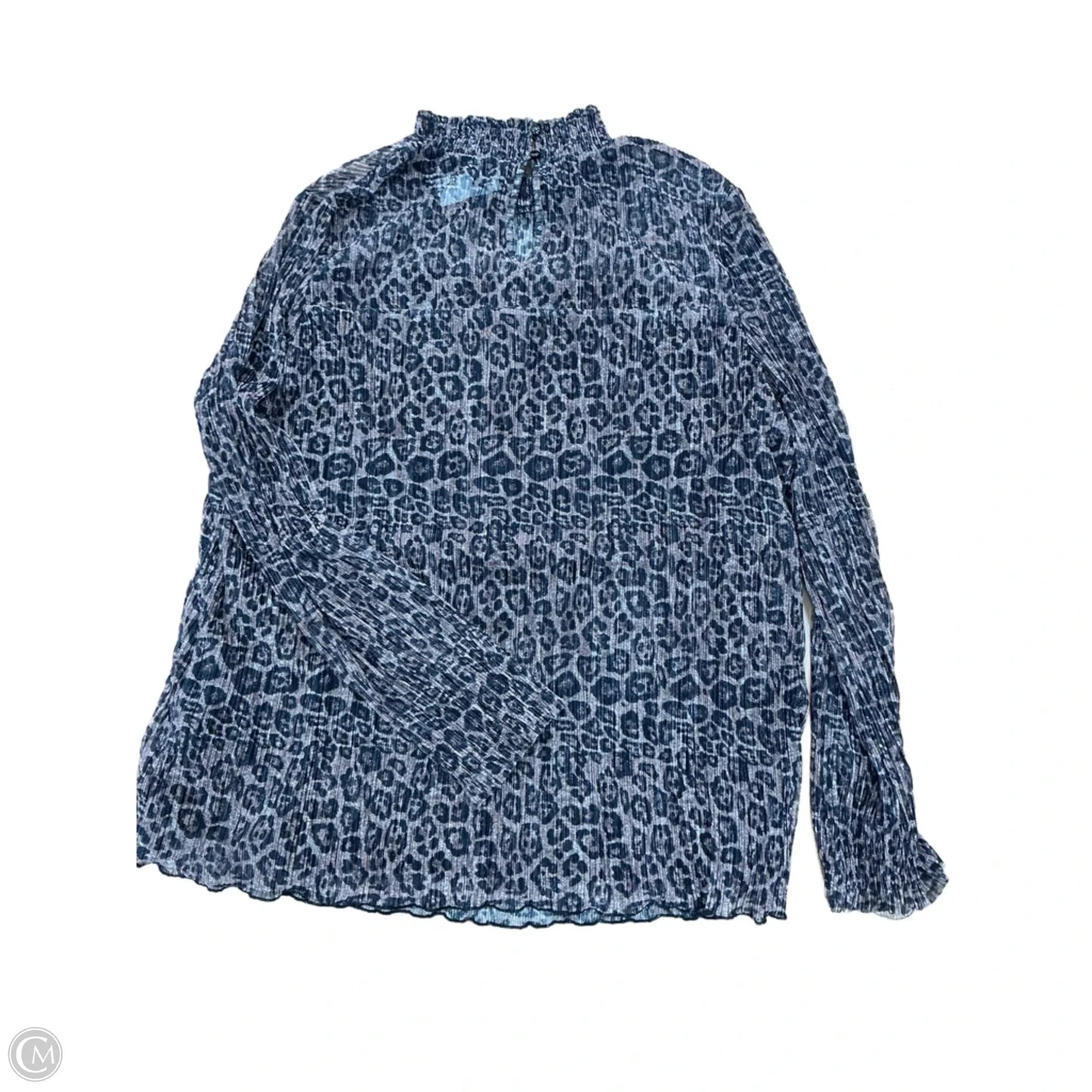Top Long Sleeve By Adrianna Papell In Animal Print, Size: Xl
