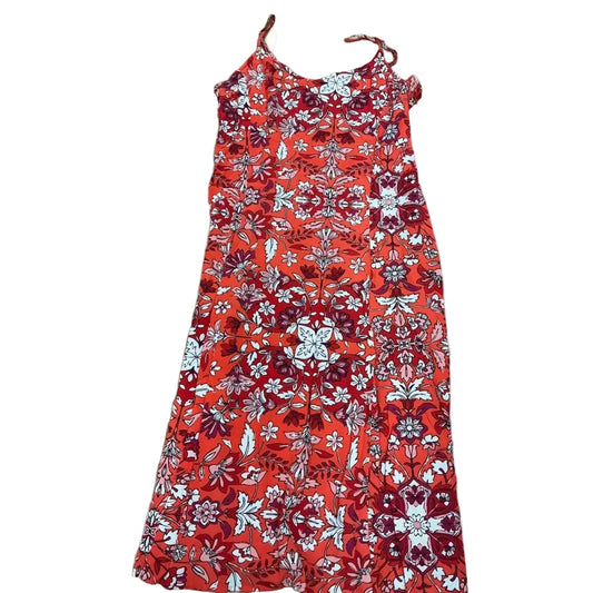 Dress Casual Midi By Old Navy In Floral Print, Size: L