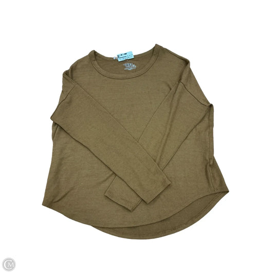 Top Long Sleeve By Time And Tru In Brown, Size: M