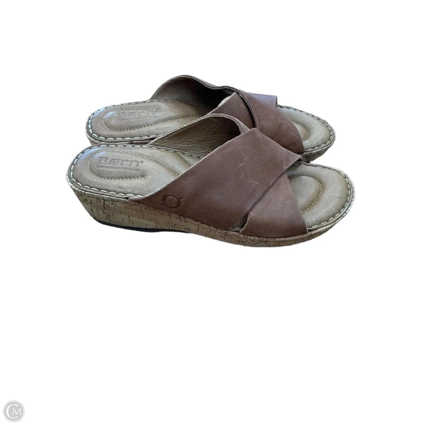 Sandals Heels Wedge By Born In Brown, Size: 8