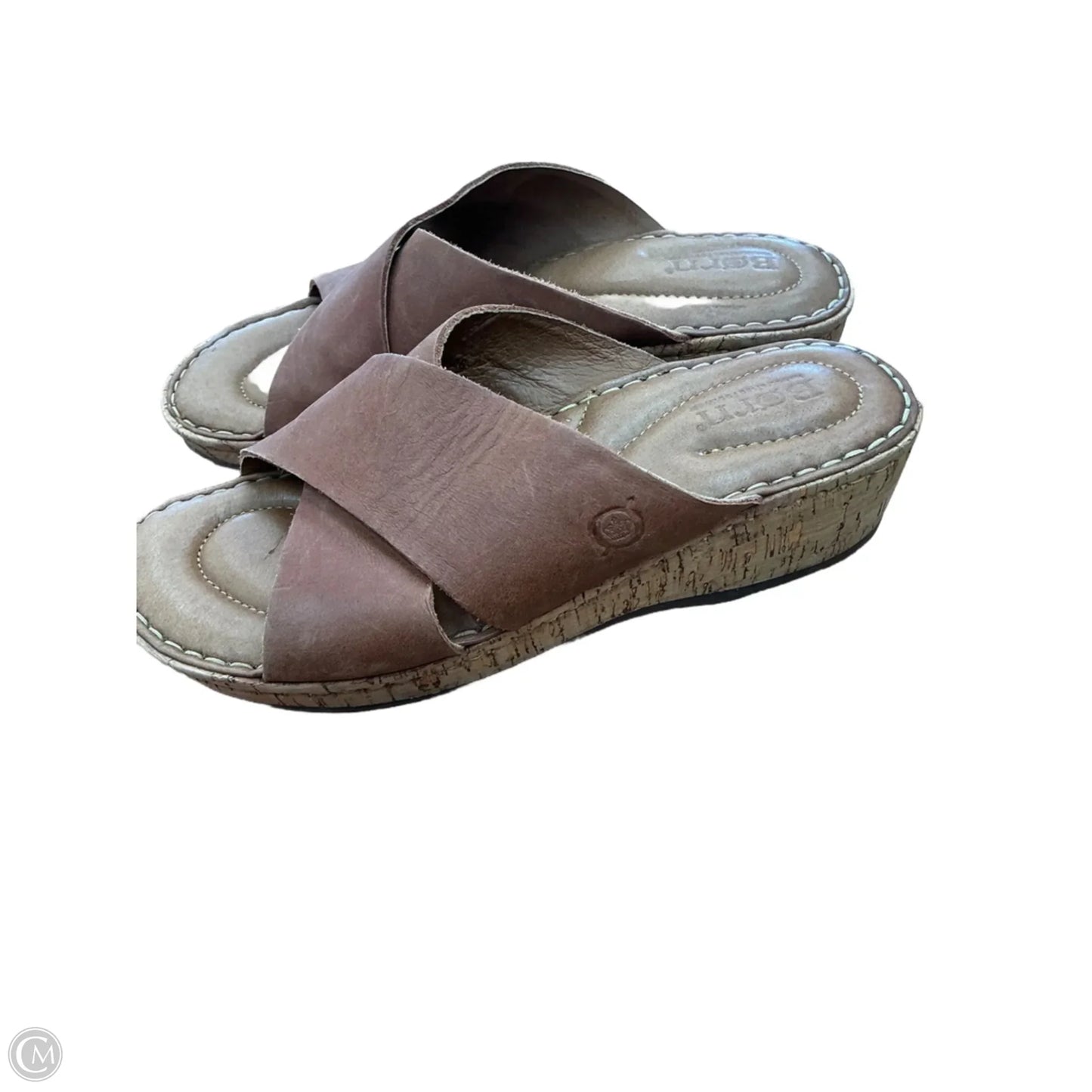 Sandals Heels Wedge By Born In Brown, Size: 8