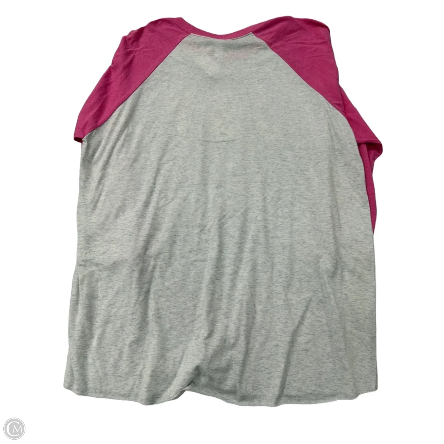 Top Long Sleeve By Next Level In Grey & Pink, Size: Xl