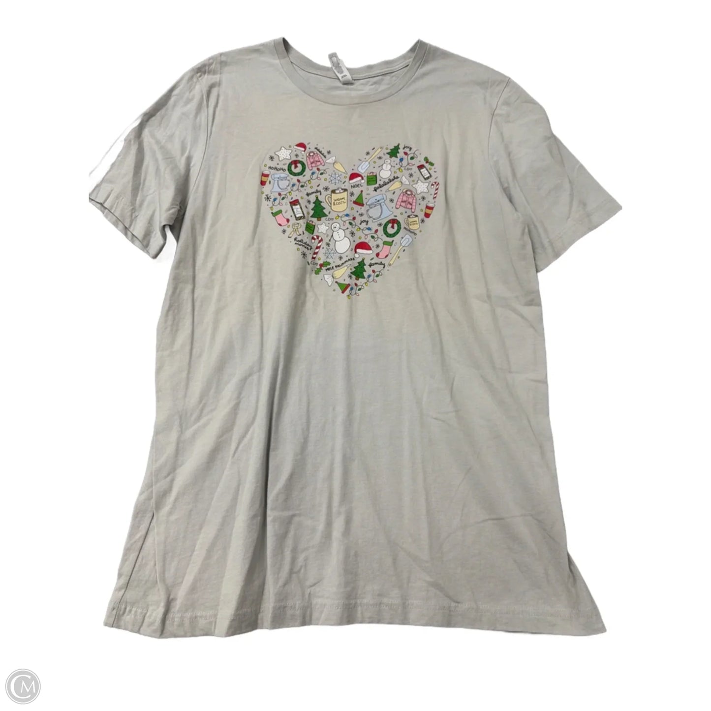 Top Short Sleeve By Bella + Canvas In Grey, Size: Xl