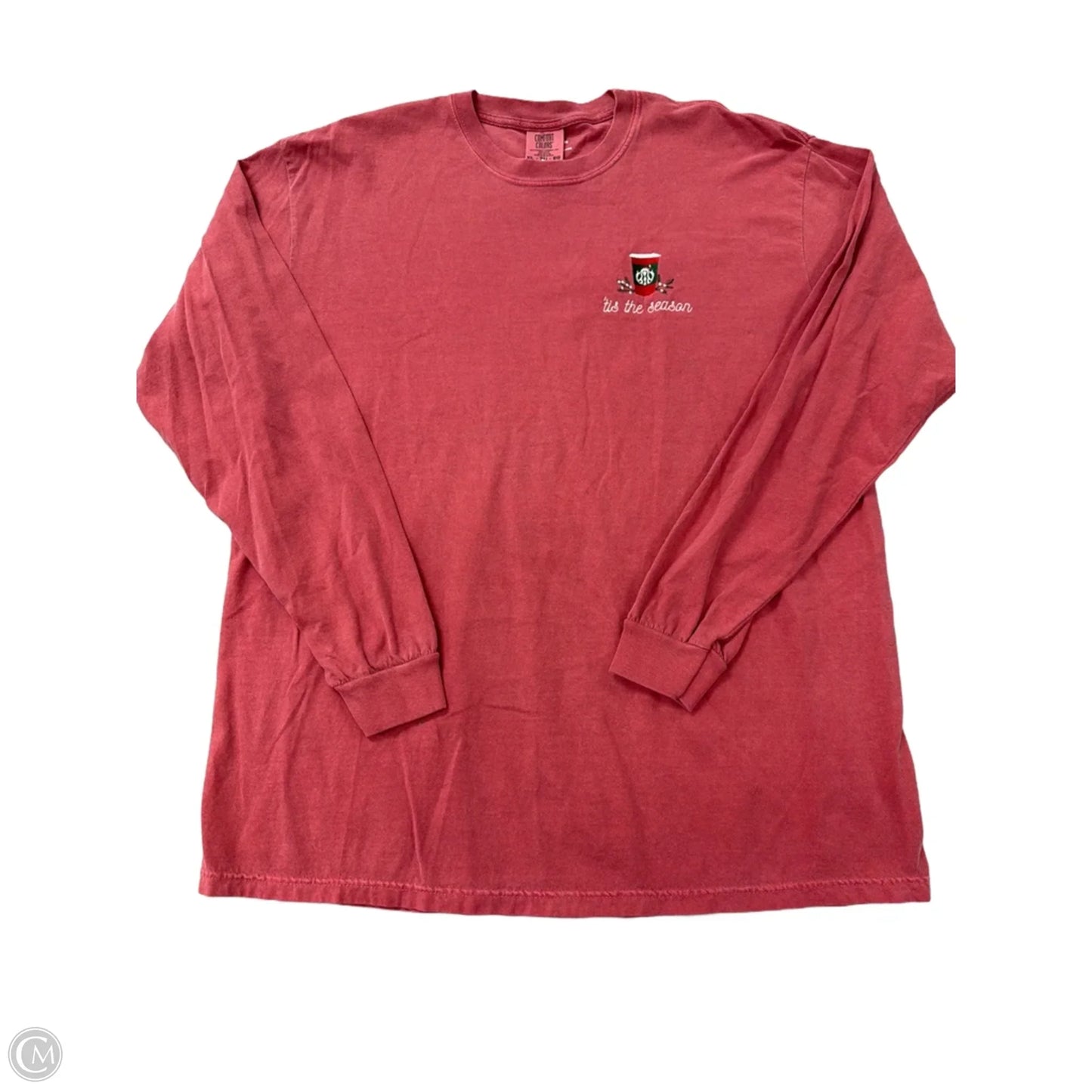 Top Long Sleeve By Comfort Colors In Red, Size: Xl