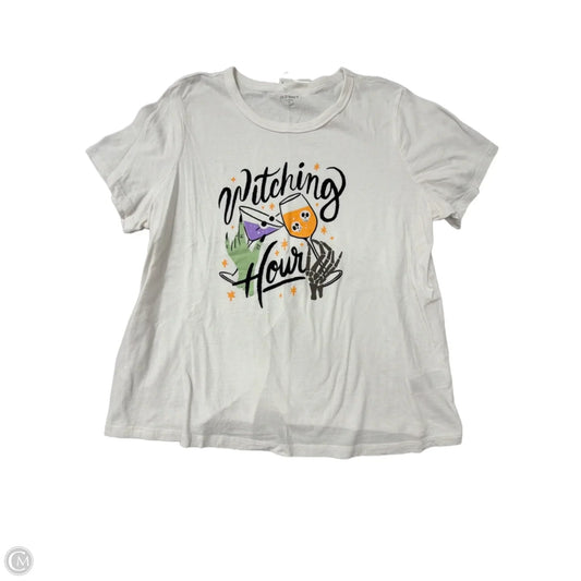 Top Short Sleeve By Old Navy In White