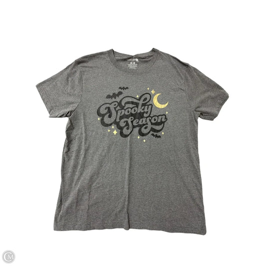 Top Short Sleeve By Clothes Mentor In Grey, Size: Xl