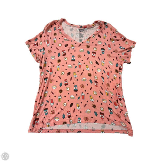 Top Short Sleeve By Celebrate Together In Pink, Size: 1x