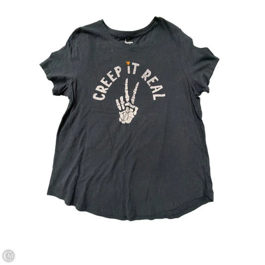 Top Short Sleeve By Old Navy In Black, Size: Xl