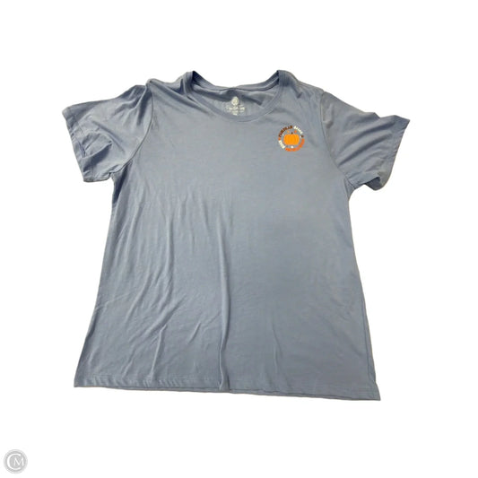 Top Short Sleeve By PositiviTees In Blue, Size: 1x