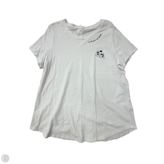 Top Short Sleeve By Old Navy In White, Size: Xl