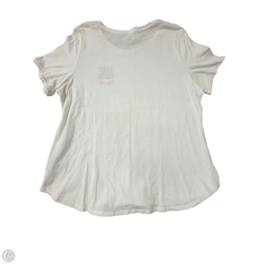 Top Short Sleeve By Old Navy In Cream, Size: Xl