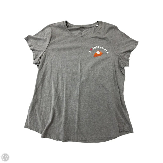 Top Short Sleeve By Sonoma In Grey, Size: Xl