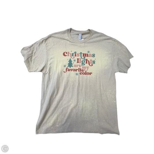 Top Short Sleeve By Jerzees In Tan, Size: Xl