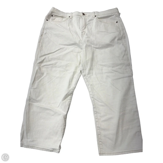 Jeans Cropped By Torrid In Cream, Size: 22