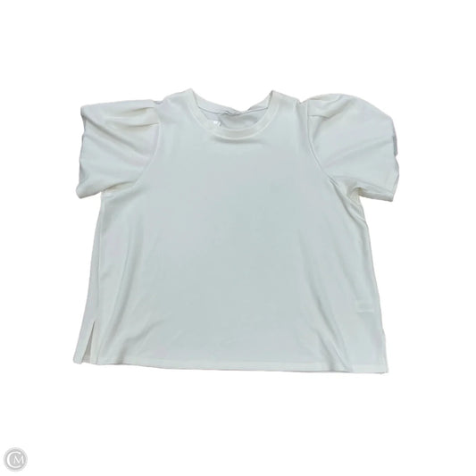 Top Short Sleeve By Cable And Gauge In Cream, Size: 3x