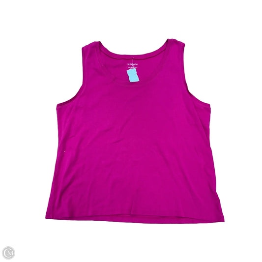Tank Top By Liz Claiborne In Pink, Size: 3x