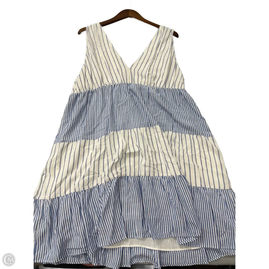 Dress Casual Short By Loft In Blue & White, Size: Xl