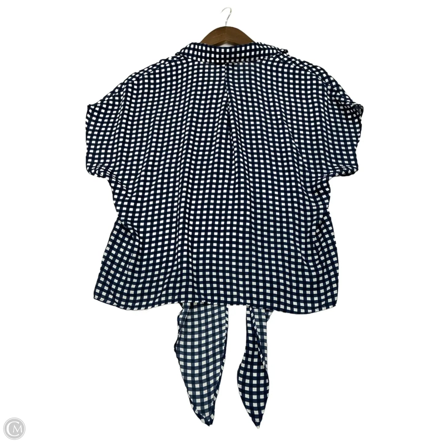 Top Short Sleeve By Tamara H In Checkered Pattern, Size: Xs