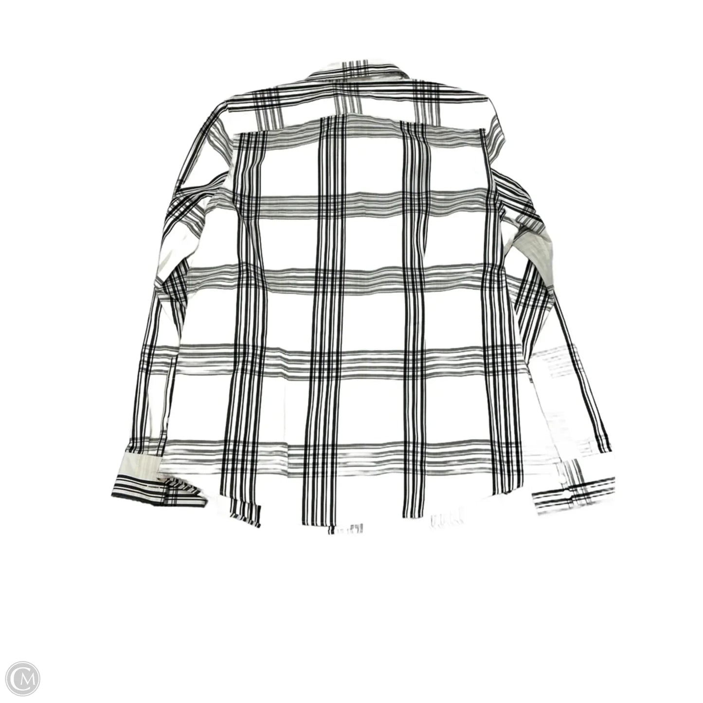 Top Long Sleeve By Lands End In Plaid Pattern, Size: M