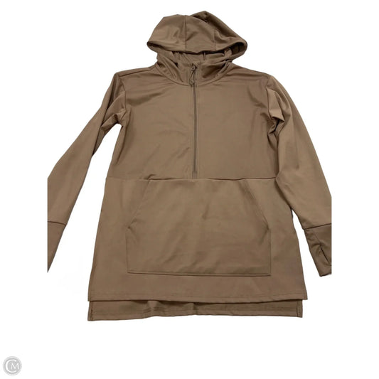 Athletic Top Long Sleeve Hoodie By Rbx In Taupe, Size: S