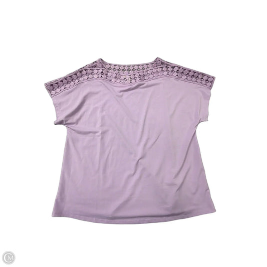 Top Short Sleeve By Cato In Purple, Size: Xl