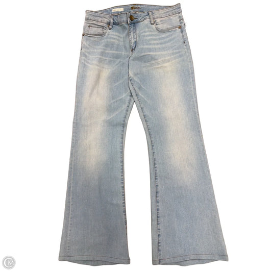 Jeans Flared By Kut In Blue Denim, Size: 10