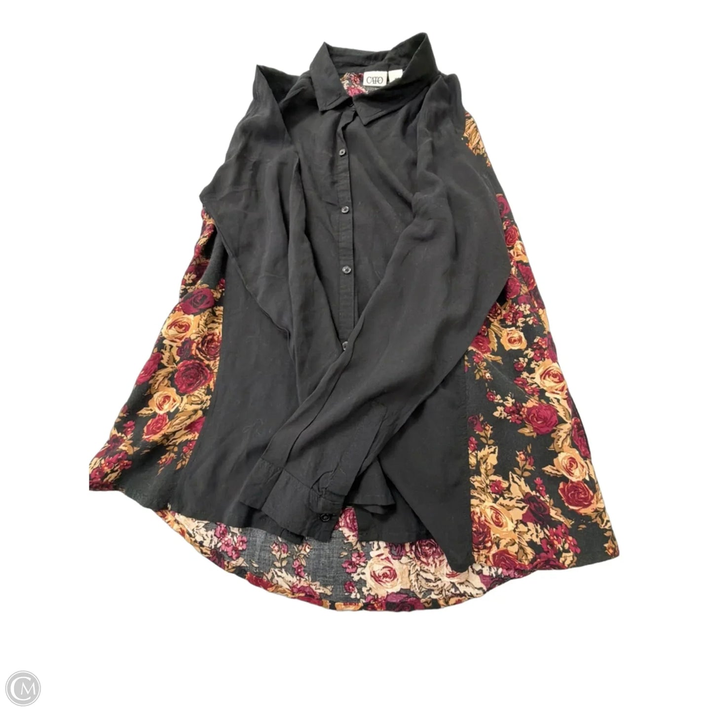 Top Long Sleeve By Cato In Black, Size: M