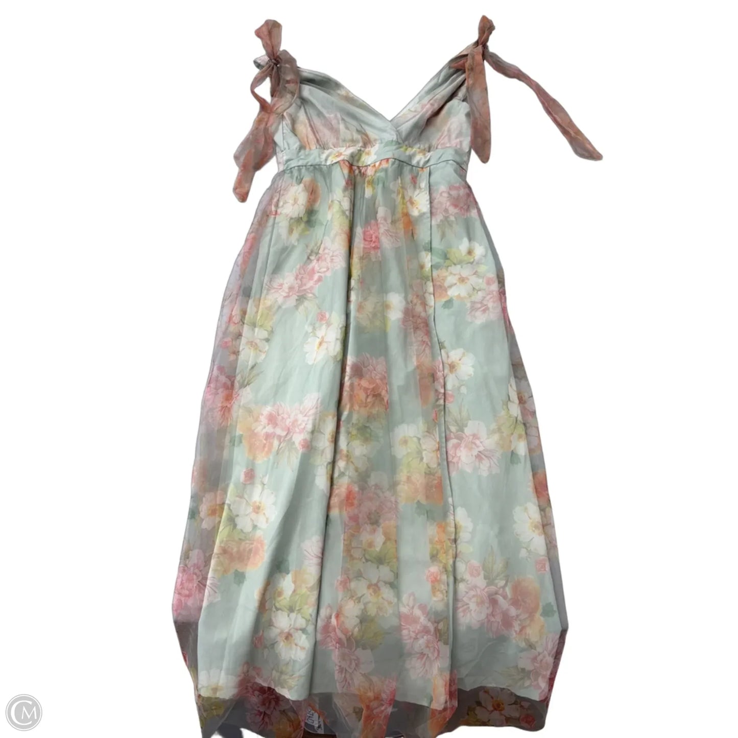 Dress Casual Midi By Maggy London In Floral Print, Size: M