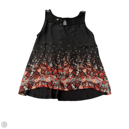 Top Sleeveless By Maurices In Floral Print, Size: L