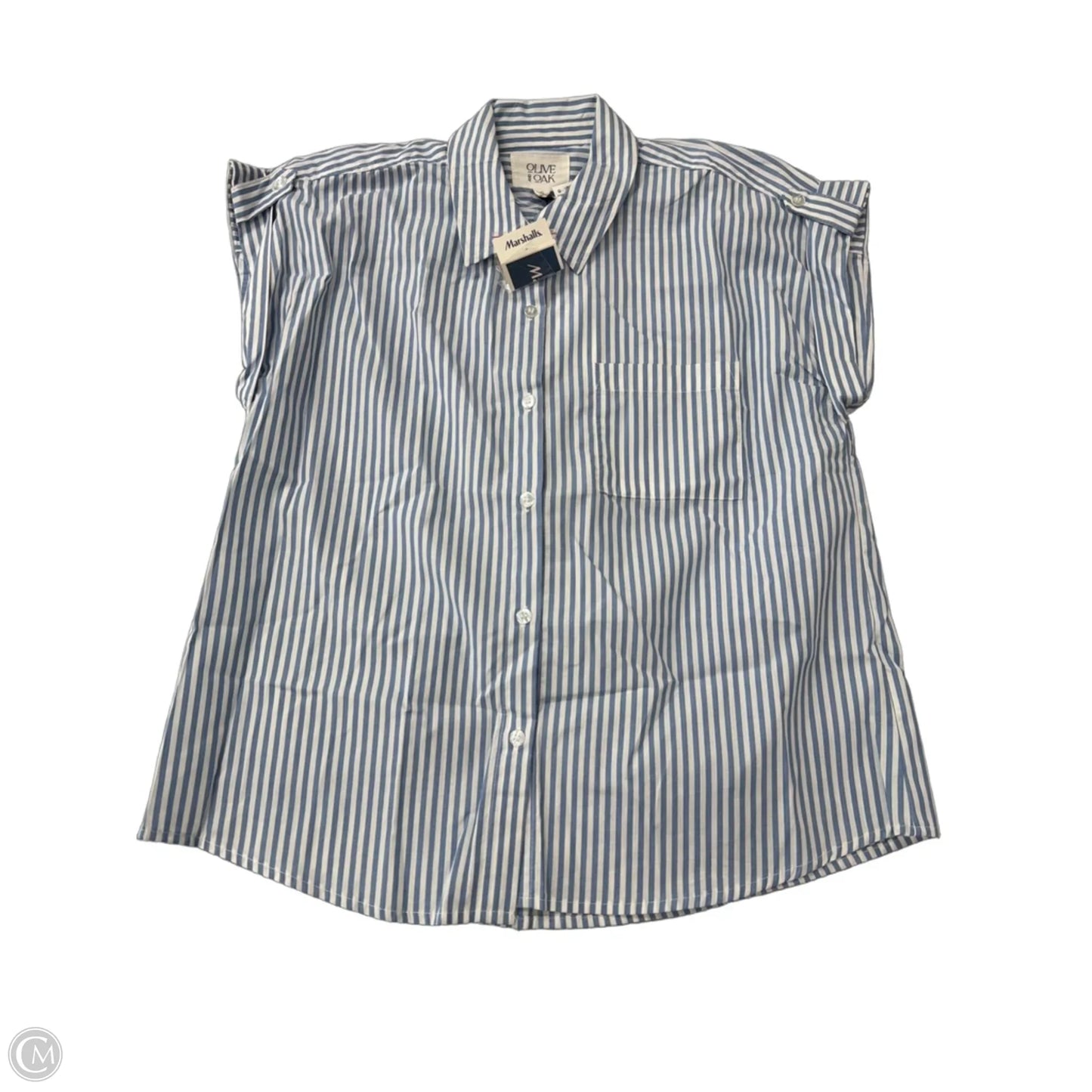 Top Short Sleeve By Olive And Oak In Striped Pattern, Size: M