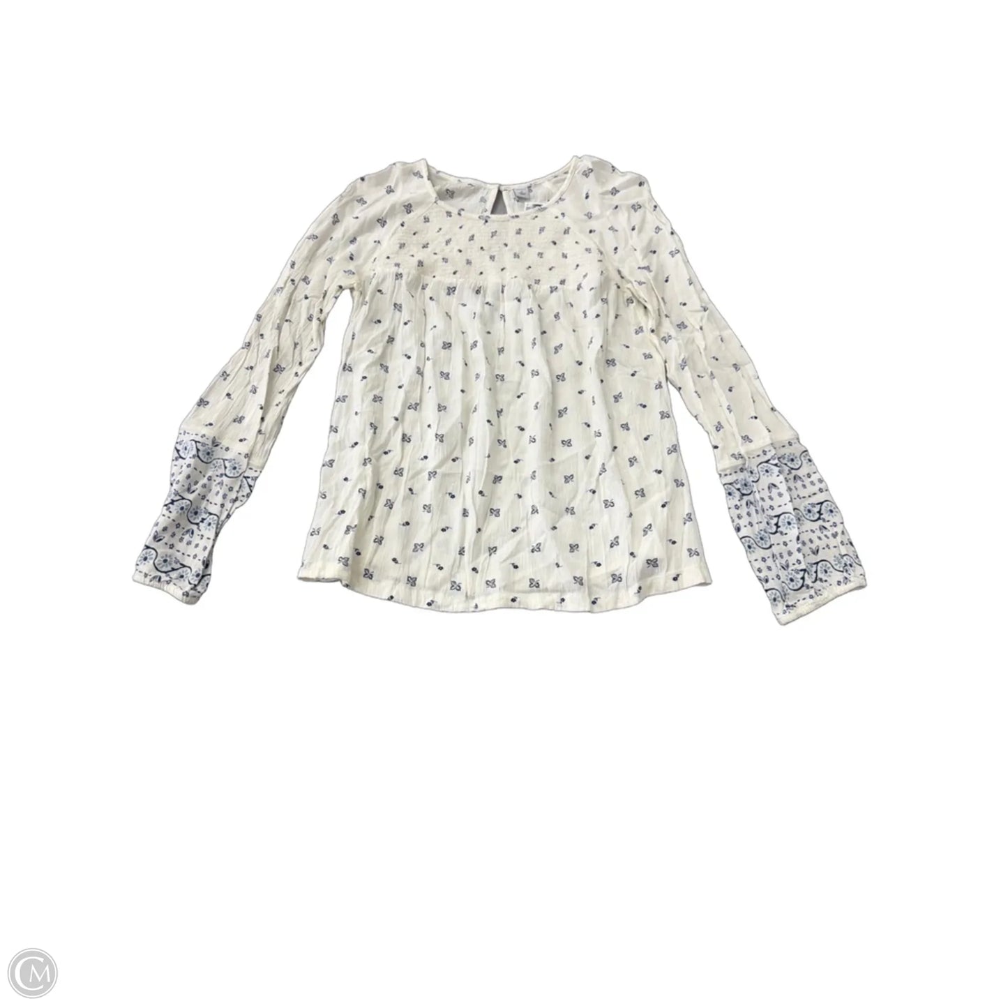 Top Short Sleeve By Old Navy In Cream, Size: M