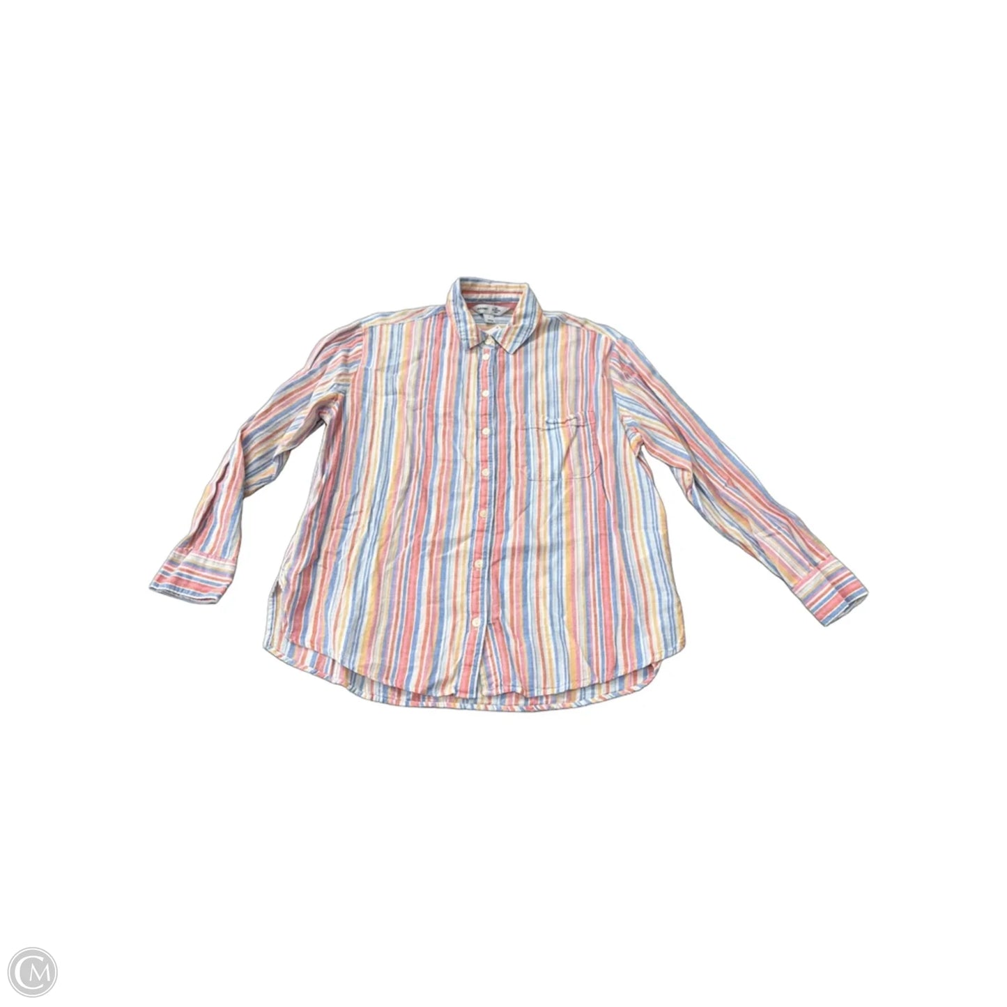 Top Long Sleeve By Old Navy In Striped Pattern, Size: M