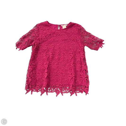 Top Short Sleeve By Philosophy In Pink, Size: S