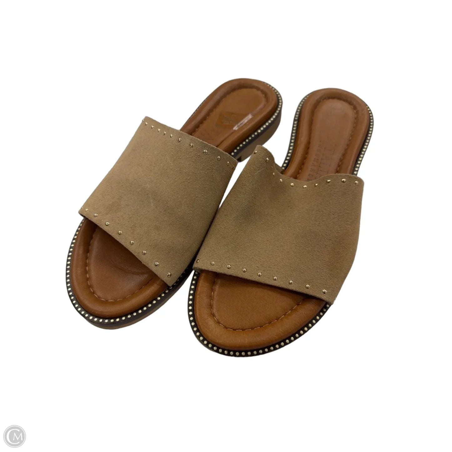 Sandals Flats By Italian Shoemakers In Tan, Size: 6.5