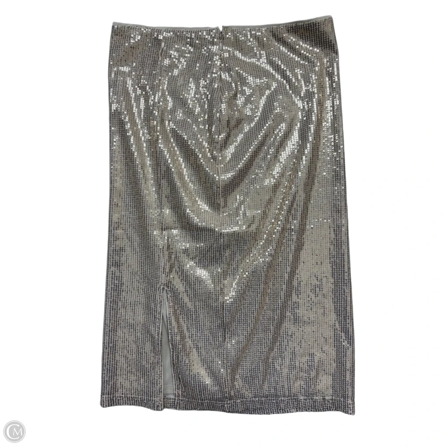 Skirt Midi By Time And Tru In Gold, Size: M