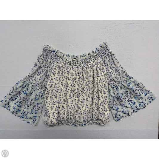 Top Long Sleeve By Free People In Floral Print, Size: M