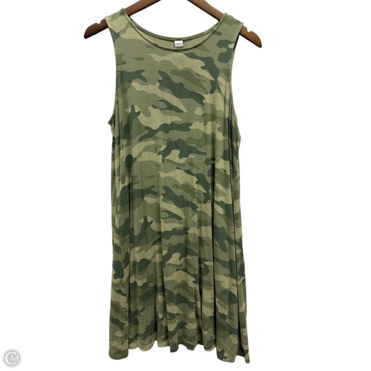 Dress Casual Midi By Old Navy In Camouflage Print, Size: L