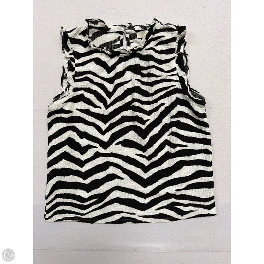 Top Sleeveless By Loft In Animal Print, Size: M