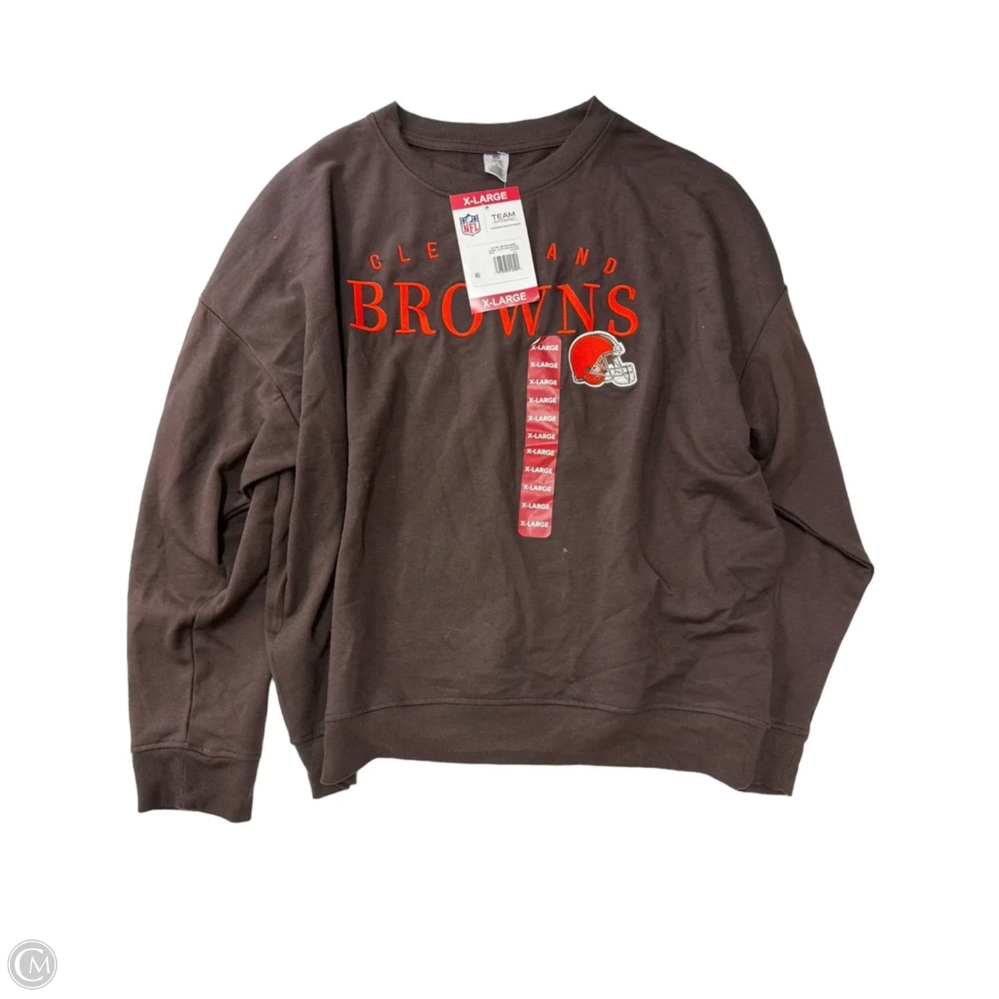 Top Long Sleeve By Nfl In Brown, Size: Xl