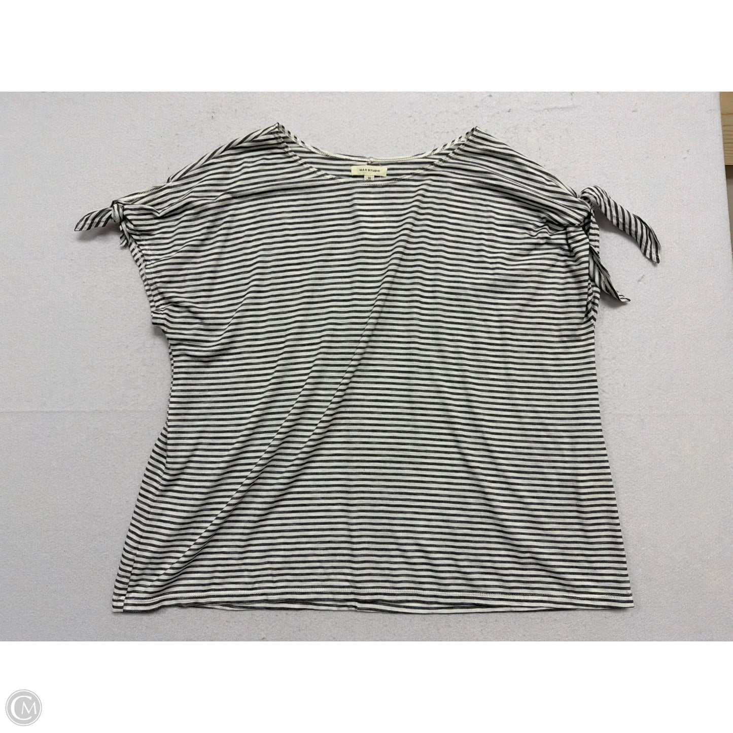 Top Short Sleeve By Max Studio In Striped Pattern, Size: 1x