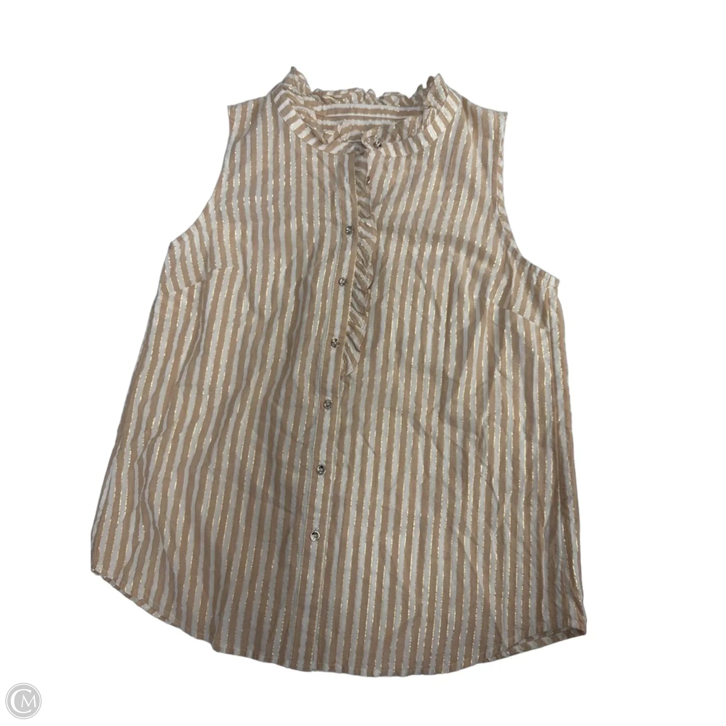 Top Sleeveless By Talbots In Striped Pattern, Size: S