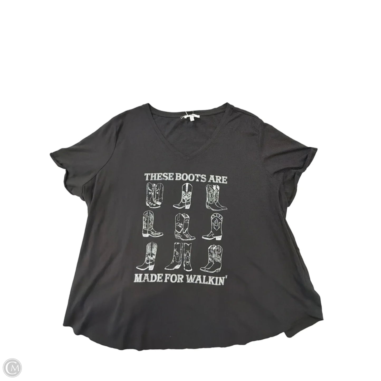 Top Short Sleeve By Maurices In Black, Size: 3x