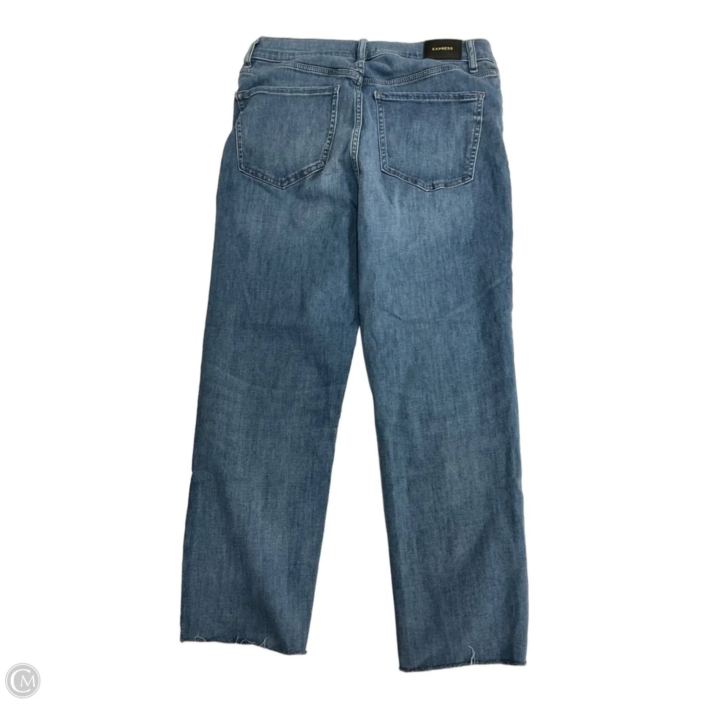 Jeans Cropped By Express In Blue Denim, Size: 12
