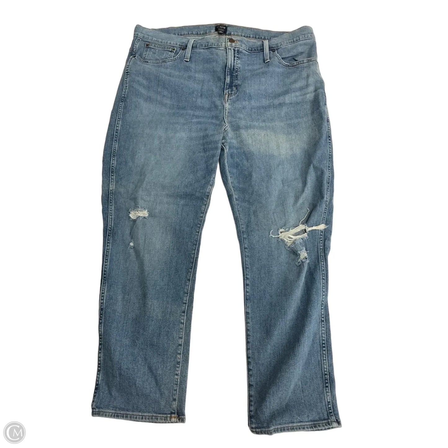 Jeans Straight By J. Crew In Blue Denim, Size: 16