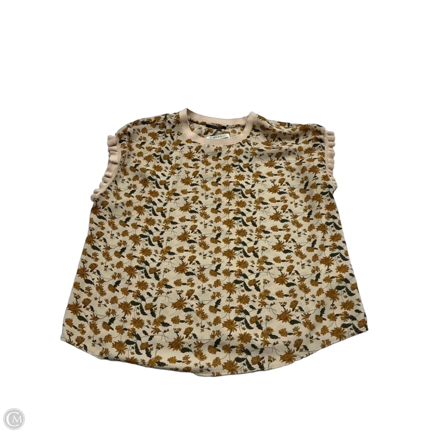 Top Short Sleeve By Tahari In Floral Print, Size: M
