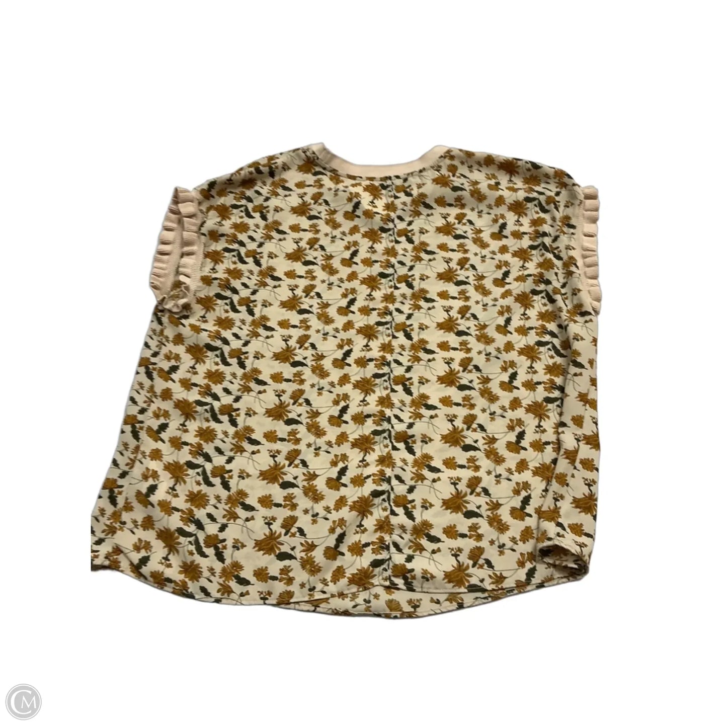 Top Short Sleeve By Tahari In Floral Print, Size: M