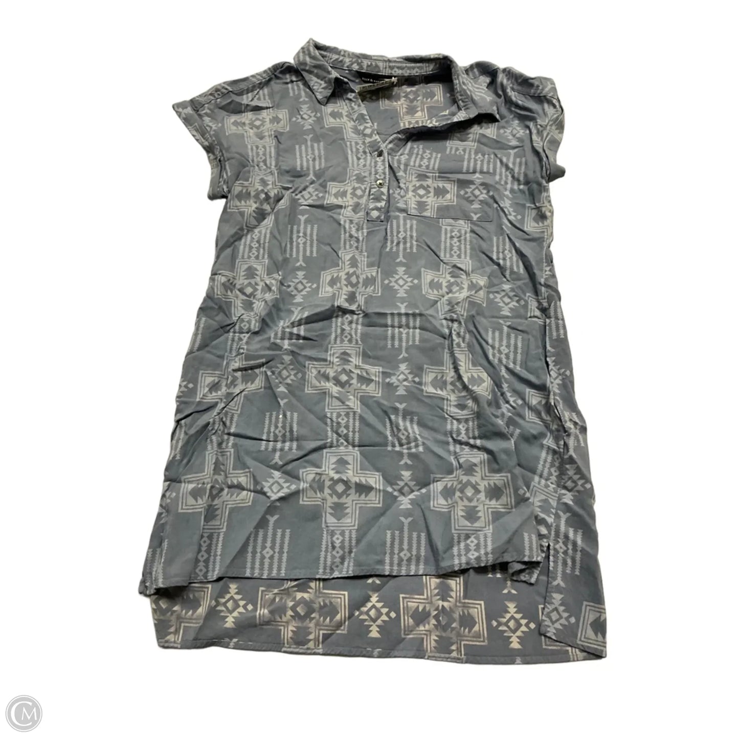 Tunic Short Sleeve By Rock And Republic In Blue, Size: L